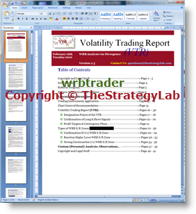 Volatility Trading Report Table of Contents